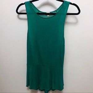 2/$15 💛 Wilfred “Concorde” Green Peplum Tank